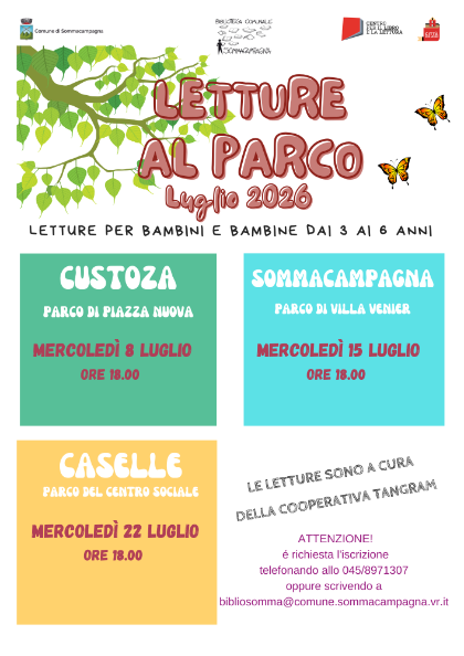 Letture al parco - Luglio 2026
