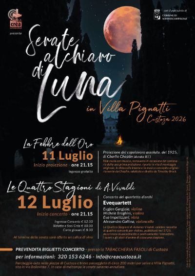 Locandina "Serate al chiaro di luna"
