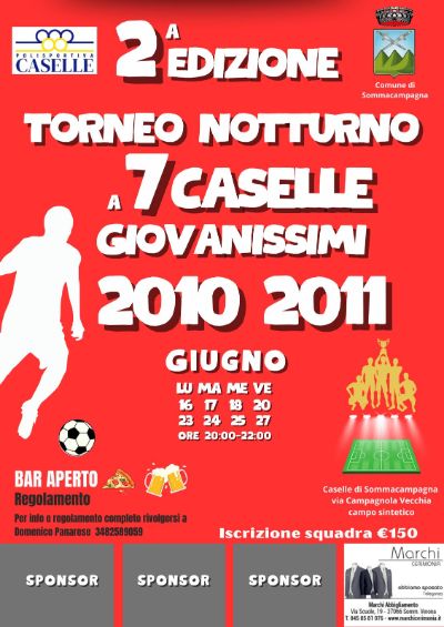 Locandina torneo notturno Caselle